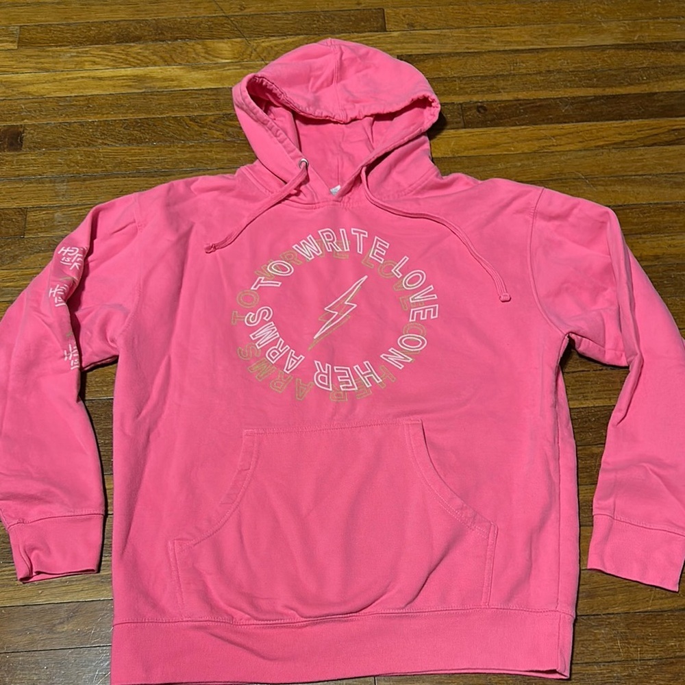 To Write Love On Her Arms Pink Graphic Hoodie, Arm Logo, Sz Large